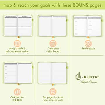 JUBTIC Undated Planner for Productivity and Goals Management