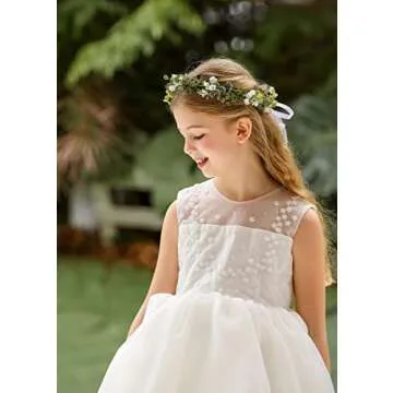 DreamLily White Eucalyptus Flower Crown for Events