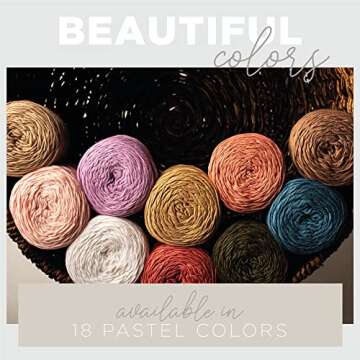 Lion Brand Yarn Coboo Yarn, Blue, 1 Skein