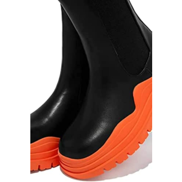 Stylish SANIOOOI Women Platform Chelsea Booties 2.36-Inch Heels