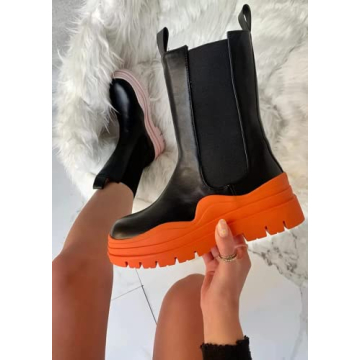 Stylish SANIOOOI Women Platform Chelsea Booties 2.36-Inch Heels