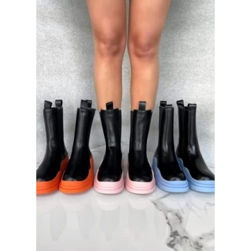 Stylish SANIOOOI Women Platform Chelsea Booties 2.36-Inch Heels