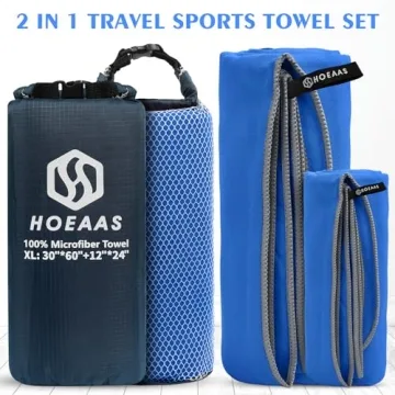 HOEAAS Microfiber Camping Towels - Quick Dry & Compact