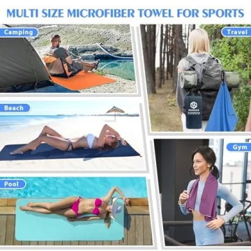 HOEAAS Microfiber Camping Towels - Quick Dry & Compact
