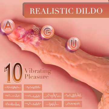 Realistic Dildo Vibrator with App Control, 10 Vibration Modes for Ultimate Pleasure