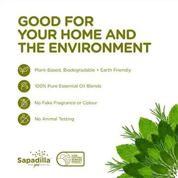 Sapadilla Multi-Surface Countertop Spray - Rosemary + Peppermint - Made with 100% Pure Essential Oil Blends, Multi-Purpose Household Cleaner, Aromatic, Plant Based, Biodegradable, 16 Ounce (Pack of 1)