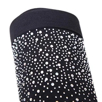 Stylish Rhinestone Thigh High Heeled Boots for Women