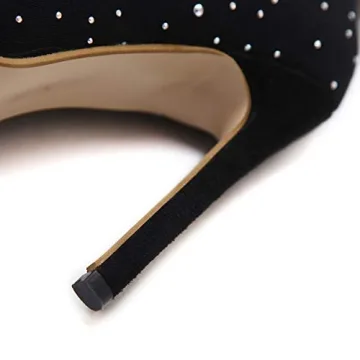 Stylish Rhinestone Thigh High Heeled Boots for Women