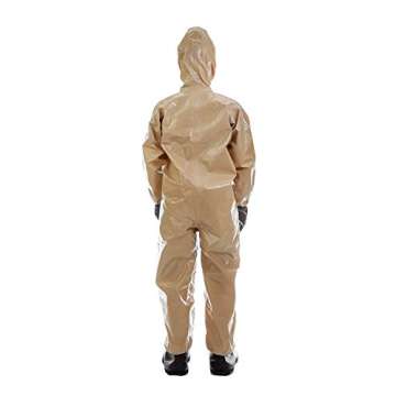MIRA SAFETY Suit Disposable Protective Coverall with Hood and Elastic Cuff Size (YL)