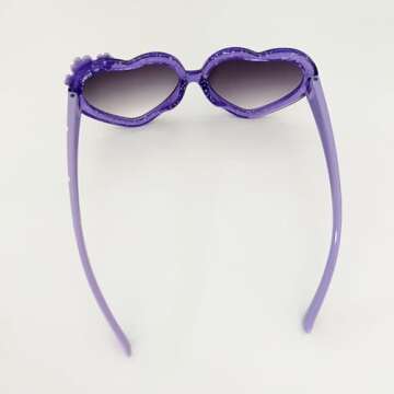 OZPYKAE Girl Heart Flower Sunglasses,Heart Shaped Cute Glasses UV 400 Protection Outdoor Girl Boy Gifts Eyewear Sunglasses