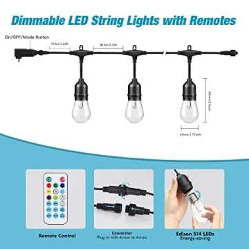 Color Changing IPStank Outdoor String Lights for Any Occasion