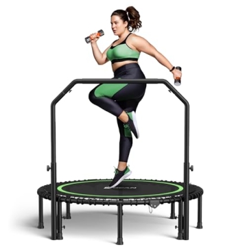 BCAN 450/550 LBS Foldable Mini Trampoline, 40"/48" Fitness Rebounder for Kids & Adults