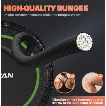 BCAN 450/550 LBS Foldable Mini Trampoline for Fun Workouts