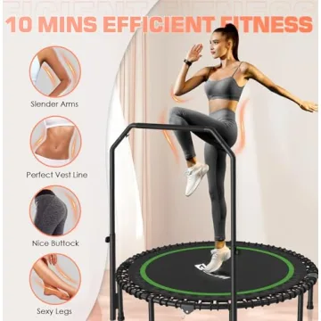BCAN 450/550 LBS Foldable Mini Trampoline for Fun Workouts