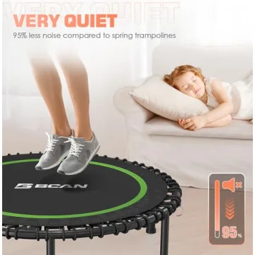 BCAN 450/550 LBS Foldable Mini Trampoline for Fun Workouts
