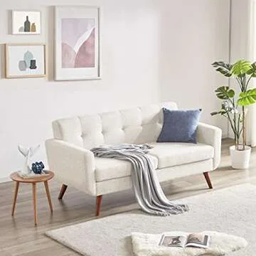 Tbfit 65" Loveseat Sofa Mid-Century Modern Design