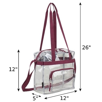 Eastsport Clear Stadium Bag with Reinforced Straps