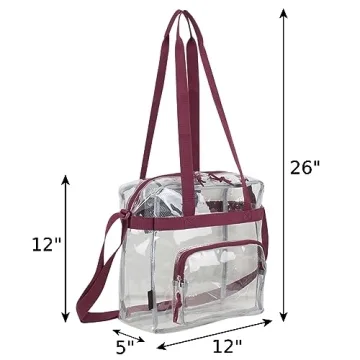 Eastsport Clear Stadium Bag with Reinforced Straps