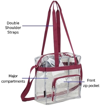 Eastsport Clear Stadium Bag with Reinforced Straps