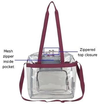 Eastsport Clear Stadium Bag with Reinforced Straps