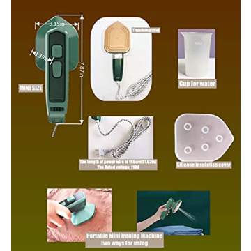 Portable Mini Steam Iron for Travel & Home - Fast Heating