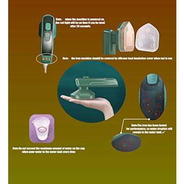 Portable Mini Steam Iron for Travel & Home - Fast Heating