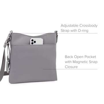 TUMI - Voyageur Tyler Crossbody - Nylon Crossbody Bag - Business, Travel Bag - Stain, Water-Resistant - Stylish Purse - Fog