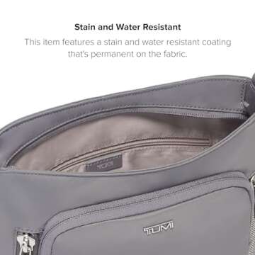 TUMI - Voyageur Tyler Crossbody - Nylon Crossbody Bag - Business, Travel Bag - Stain, Water-Resistant - Stylish Purse - Fog