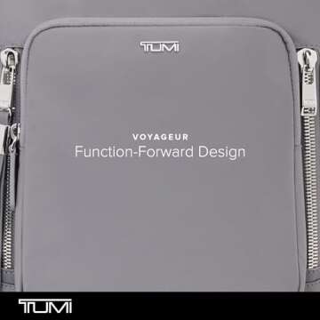 TUMI - Voyageur Tyler Crossbody - Nylon Crossbody Bag - Business, Travel Bag - Stain, Water-Resistant - Stylish Purse - Fog