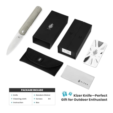 Kizer XL Feist Folding Knife 154CM Steel Blade EDC