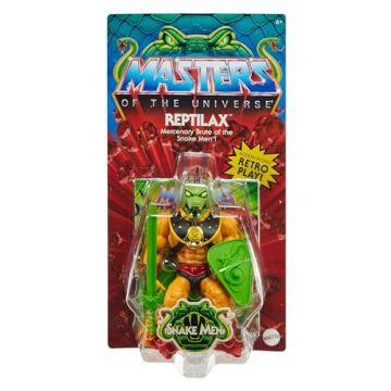Masters of the Universe Origins Action Figure Reptilax Collectible, 5.5 Inch MOTU Tailed Snake Men T...