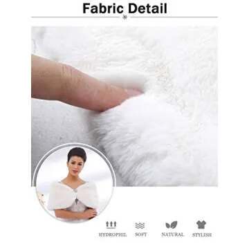 JAKAWIN Faux Rabbit Fur Wrap for Bridal Elegance