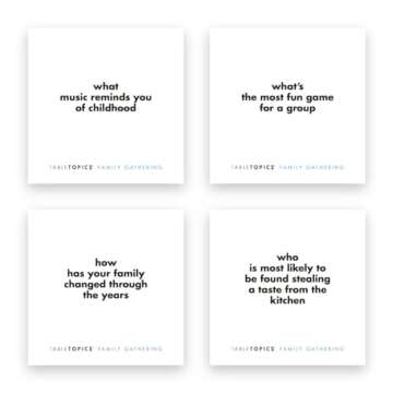TableTopics Family Gathering - 135 Conversation Starter Question Cards for Family Parties & Reunions to Share Family Stories & Increase Bonding