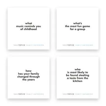 TableTopics Family Gathering - 135 Conversation Starter Question Cards for Family Parties & Reunions to Share Family Stories & Increase Bonding