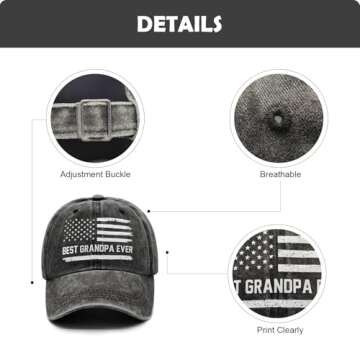 Grandpa Gifts, Birthday Gifts for Grandpa, Grandpa Hat for Men, Grandpa Gifts from Grandkids, Happy ...