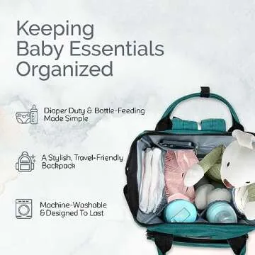 KiddyCare Diaper Bag Backpack | Travel Friendly Baby Bag | Stylish & Functional