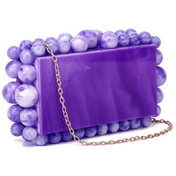 URAWOW Acrylic Evening Handbag Beads Bag for Women, Stylish Purse for Weddings and Parties 2023