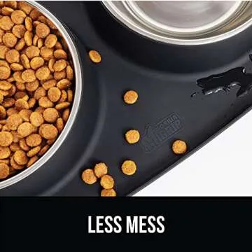 Durable GORILLA GRIP Dog and Cat Bowls with Mat Set