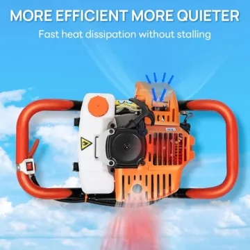 DC HOUSE 63cc Gas Powered Auger for Easy Digging Tasks