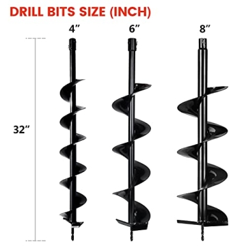 DC HOUSE 63cc Gas Powered Auger for Easy Digging Tasks