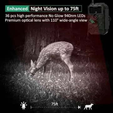 GardePro E6 Trail Camera WiFi 48MP 1296P Game Camera with No Glow Night Vision Motion Activated Waterproof for Wildlife Deer Scouting Hunting or Property Security, Camo