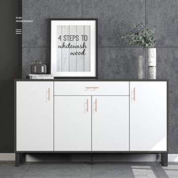 NIZADO -3-1/2" Cabinet Handles Solid Stainless Steel Drawer Pulls Brushed Rose Gold Finish,5 Pack-Ki...