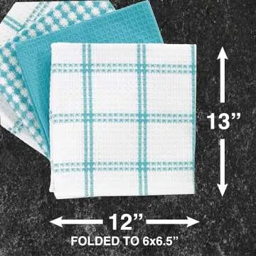 T-Fal Premium Waffle Dish Cloths - 100% Cotton, Set of 4