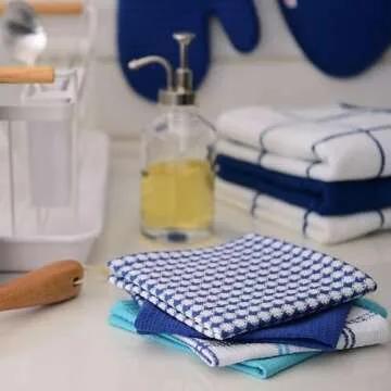 T-Fal Premium Waffle Dish Cloths - 100% Cotton, Set of 4