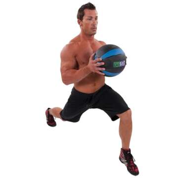 GoFit Medicine Ball and Training Manual - Versatile Strength Training Set
