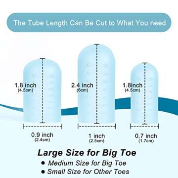 Povihome 14 Pack Upgrade Gel Toe Protector Silicone Toe Caps Toe Sleeve Protectors, Prevent Pain for...