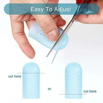 Povihome 14 Pack Upgrade Gel Toe Protector Silicone Toe Caps Toe Sleeve Protectors, Prevent Pain for Corns, Blisters and Ingrown Toenails (2 Pack Large Size + 6 Pack Medium Size + 6 Pack Small Size)