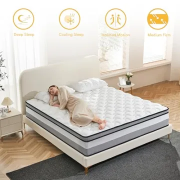 Nebulexx Full Size Mattress,10 inch Full Mattress in a Box,Individual Pocket Spring Motion Isolation,Soft and Breathable,Back Pain Relief,Colchones Full