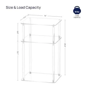 HMYHUM Small Acrylic Side Table for Home Decor