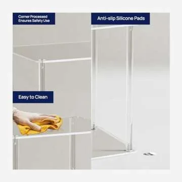 HMYHUM Small Acrylic Side Table for Home Decor